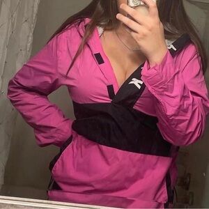 PINK Victoria's Secret White and Black Jacket